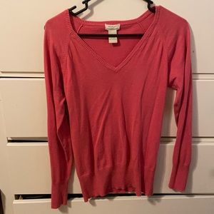 L dark coral sweater